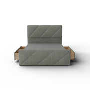 NZ Made Zest Bed Frame With Drawers + Bliss Max Medium Mattress - Detail View | Furniture World NZ