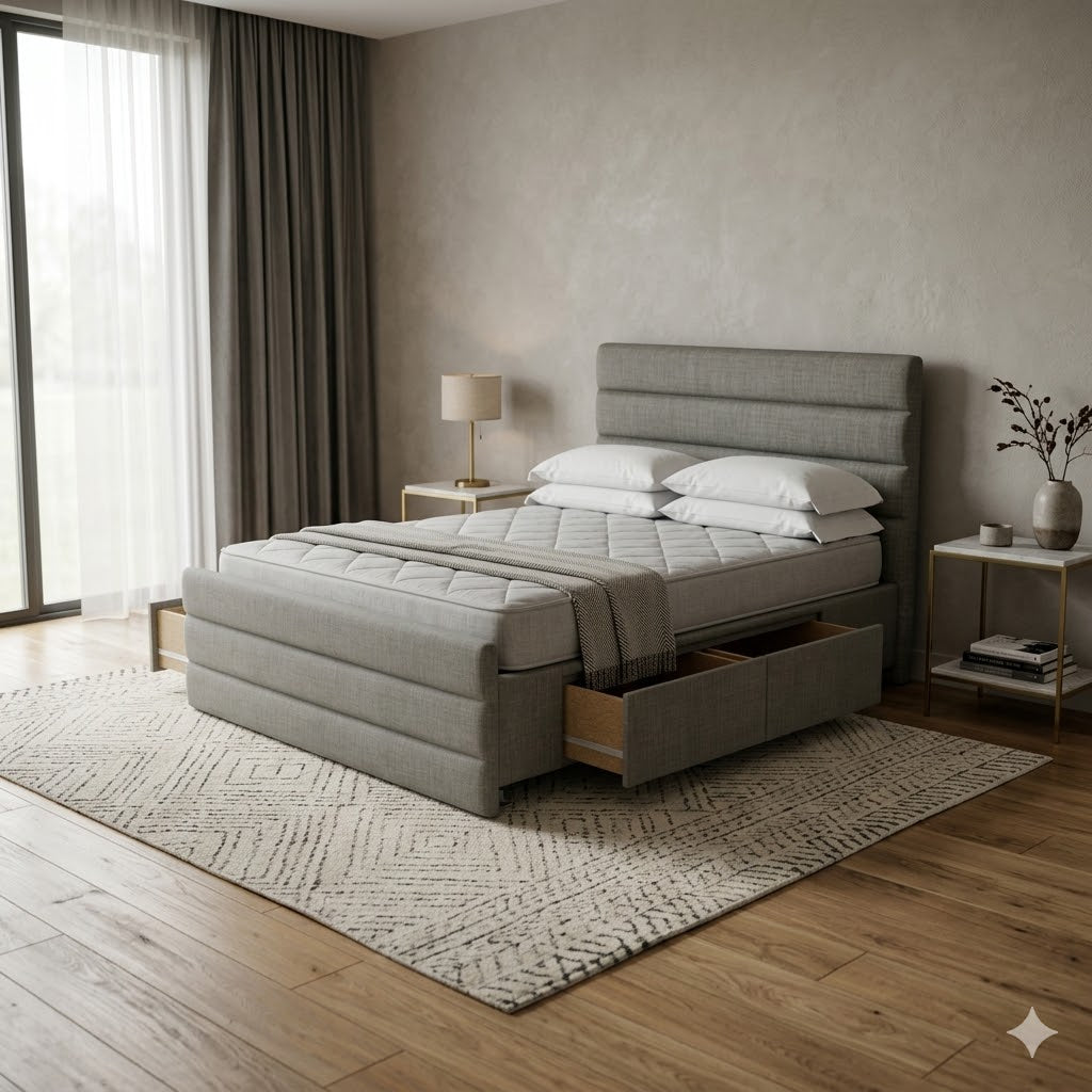 NZ Made Regal Bed Frame With Drawers + Bliss Max Medium Mattress - Image 4 | Furniture World NZ