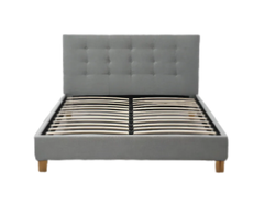 Regency Bed Frame Linen Grey + SleepLite Pocket Spring Mattress