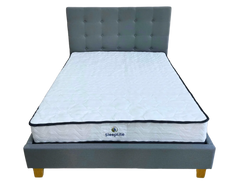Regency Super King Bed Frame Linen Grey + SleepLite Super King Pocket Spring Mattress