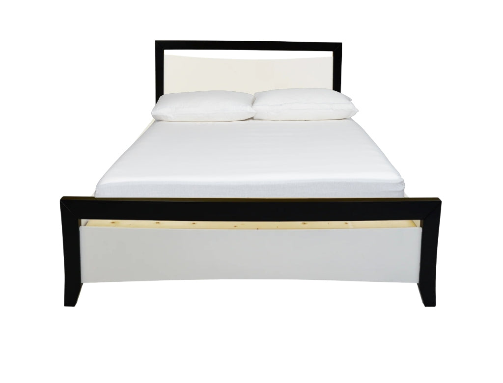 Maverick Bed Frame (Black/White) + Sleeptime Pocket Pillow Top Mattress | Furniture World Auckland