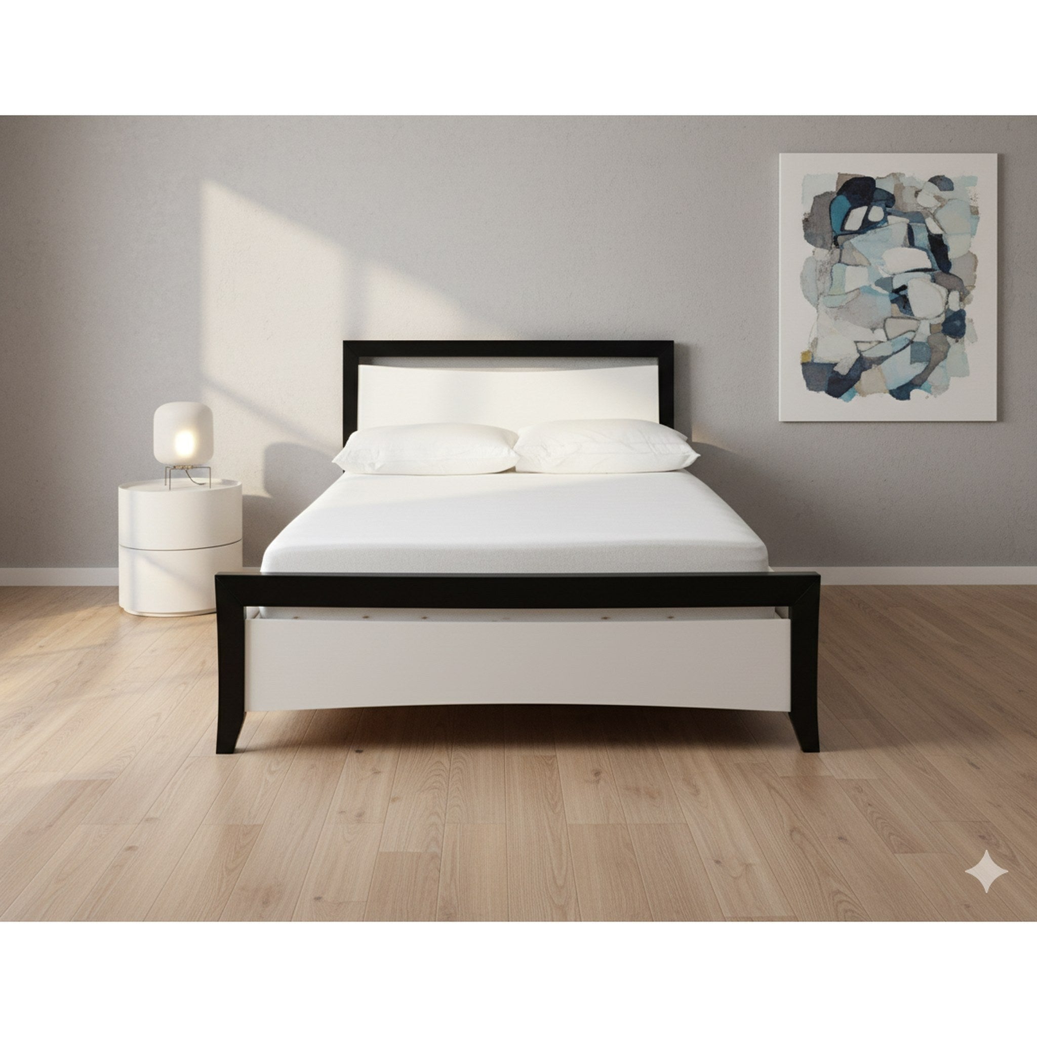 Maverick Bed Frame (Black/White) + Sleeptime Pocket Pillow Top Mattress | Furniture World Auckland