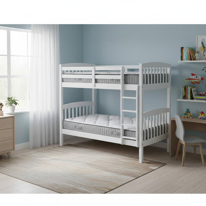 Unity Bunk (S+S)White (with Mattress)
