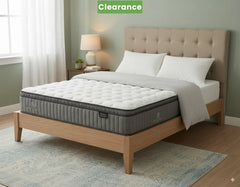 Richard Bed Frame + SleepMax Pillow Top Mattress : Queen -Floor Model