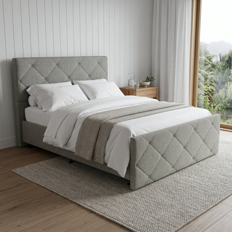 NZ Made Crystal Bed Frame + Venus Medium Mattress — Bed Bundle | Furniture World NZ