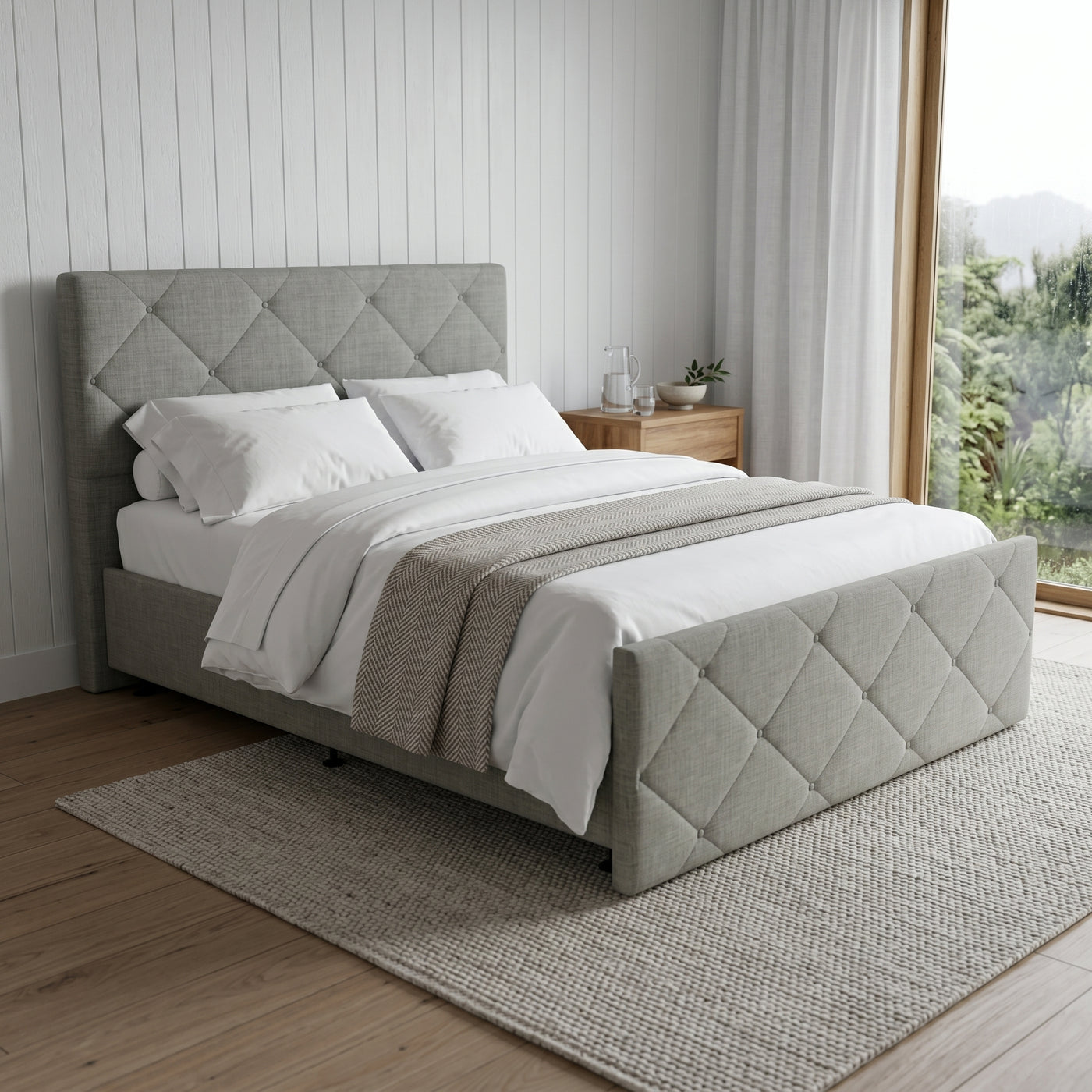 NZ Made Crystal Bed Frame + Venus Medium Mattress — Bed Bundle | Furniture World NZ