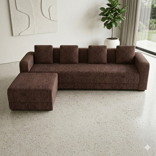 NZ Made  Sigma 4 Seater with Chaise Corner Sofa | Furniture World Auckland
