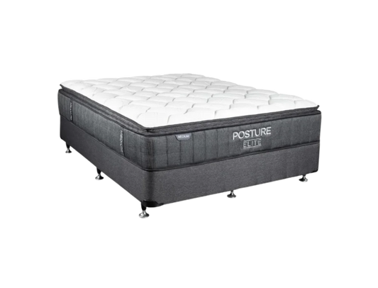 Eco Bed Base + Sleepmax Posture Elite Medium Mattress King Single / Black Bedroom Furniture Sets