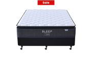 SleepTime Medium Mattress + NZ Made Duracast Hotel Bed Base with Casters Black / Queen