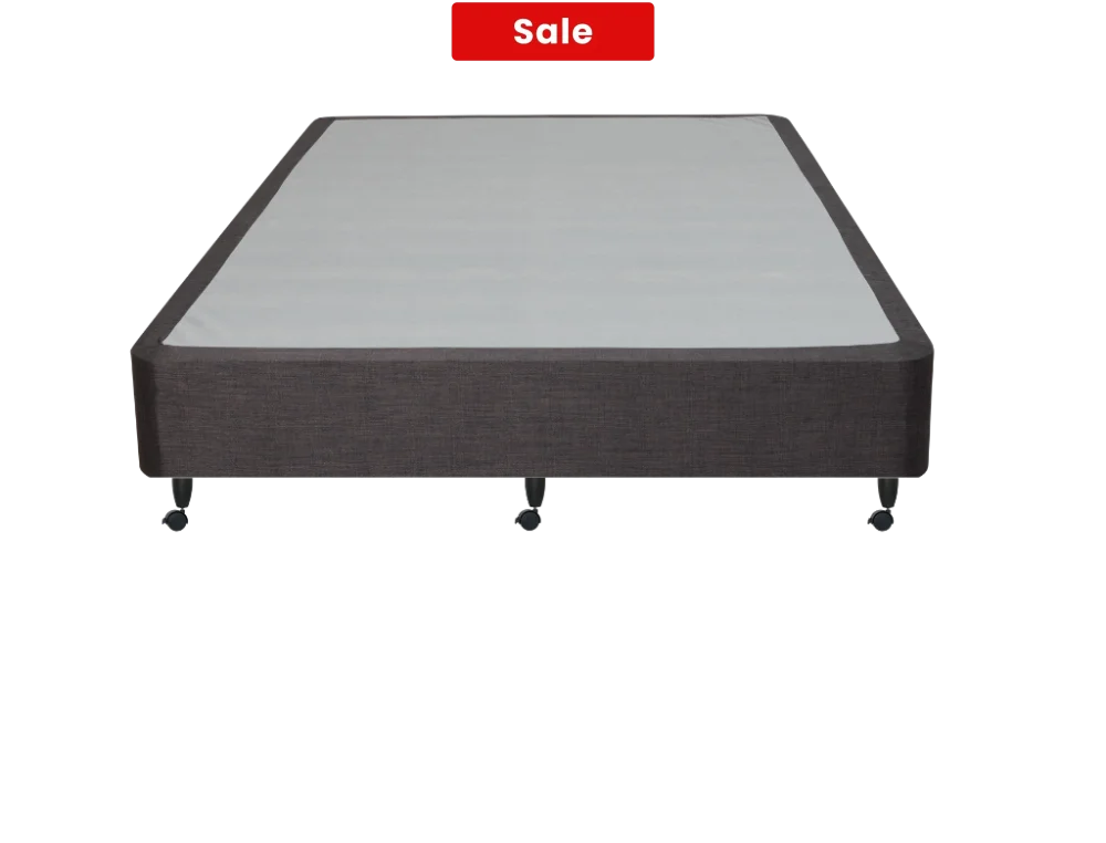 SleepTime Medium Mattress + NZ Made Duracast Hotel Bed Base with Casters Charcoal / Queen