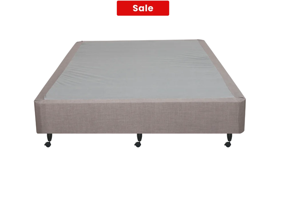 SleepTime Medium Mattress + NZ Made Duracast Hotel Bed Base with Casters Grey / Queen