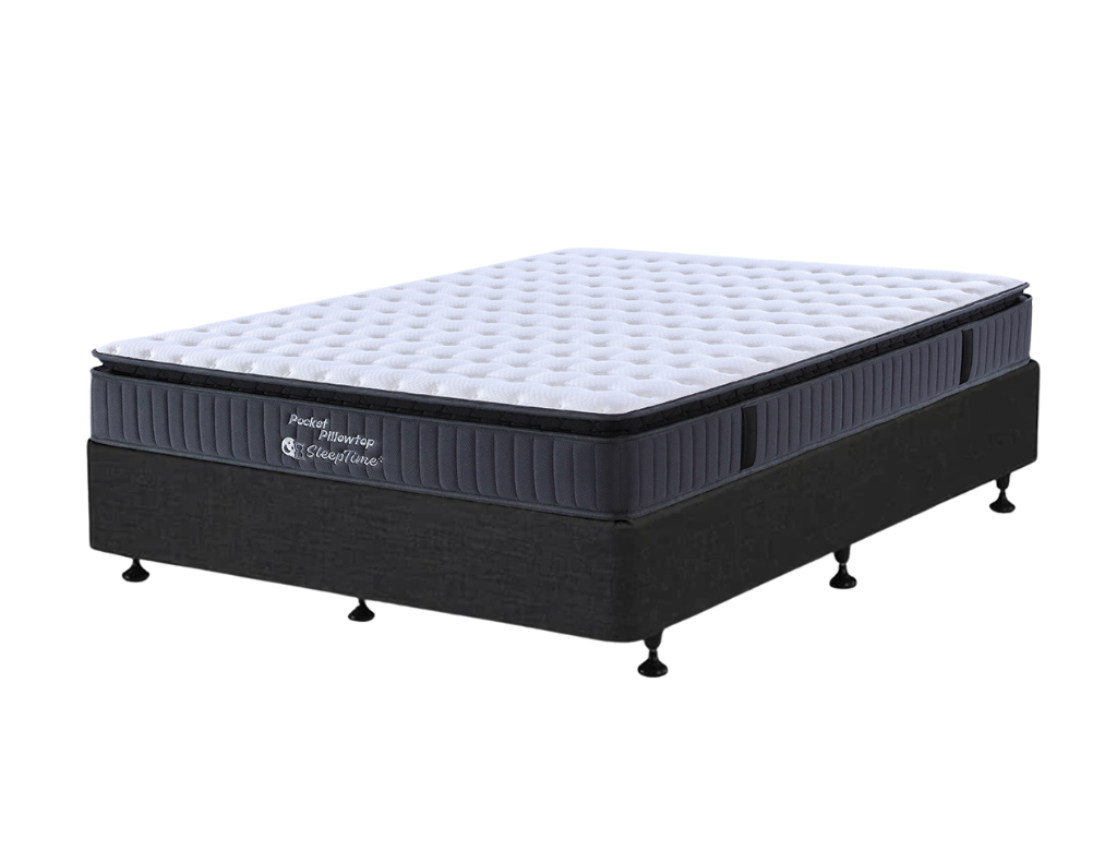 SleepTime Pocket Pillowtop Mattress + NZ Made Snooz Bed Base - Image 4 | Furniture World NZ