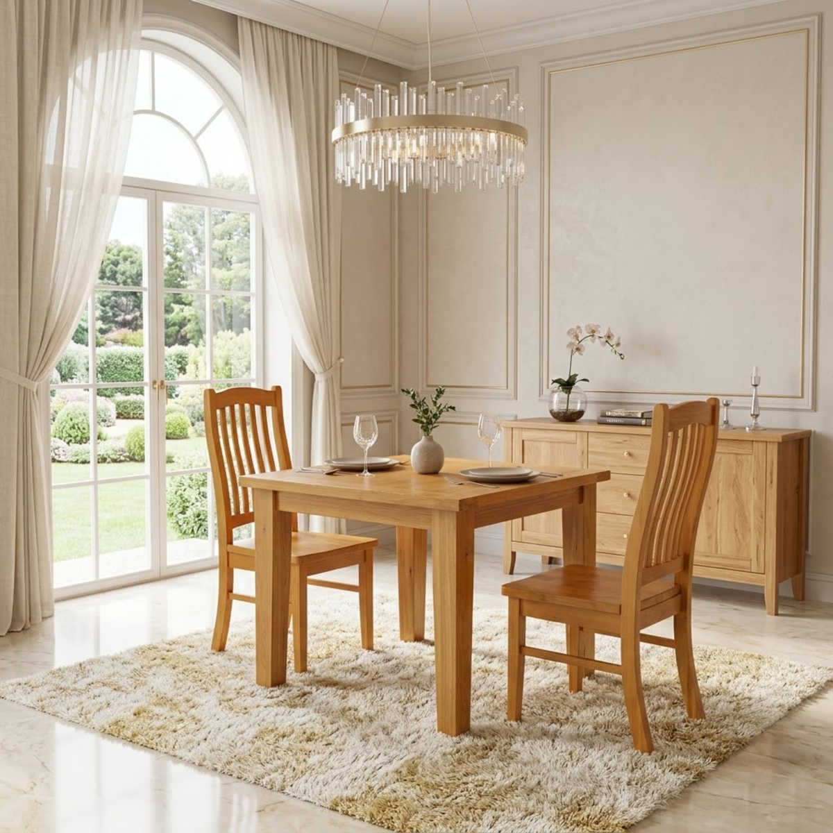 Solid Wood Dining Suite Pine