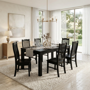 Solid Wood Dining Suite Black