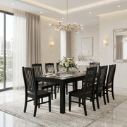 Solid Wood Dining Suite Black