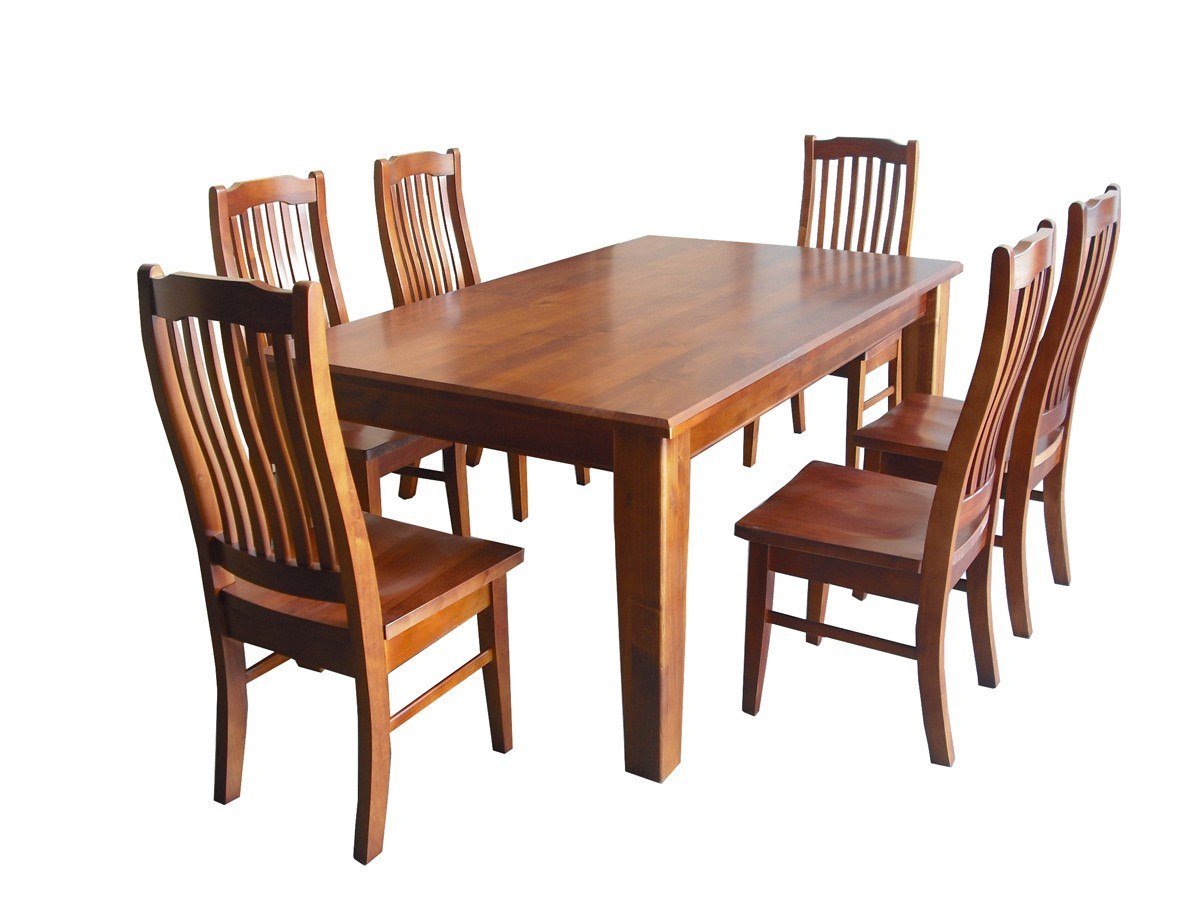 Solid Wood Dining Table Rustic with Nicholson chairs