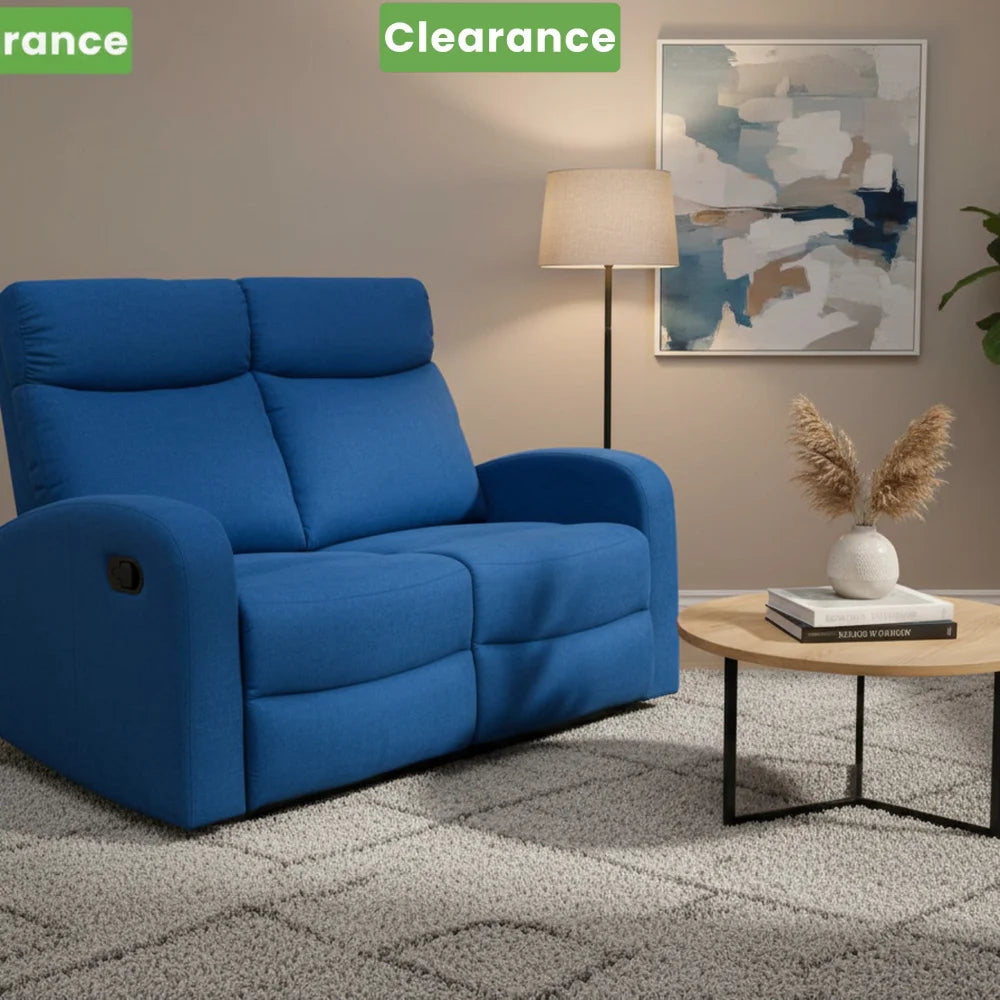 SupreCoz 2RR Recliner Blue - Floor Model