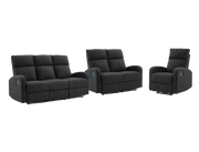 Suprecoz 3Rr + 2Rr R Recliner Suite Linen Fabric Black