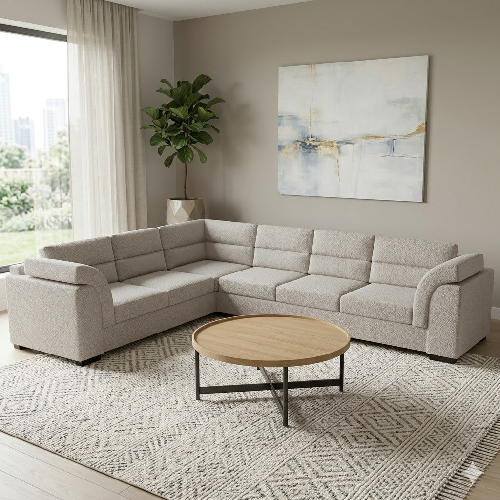 NZ Made Tivoli 6 Seater Corner Sofa - Side View | Furniture World NZ
