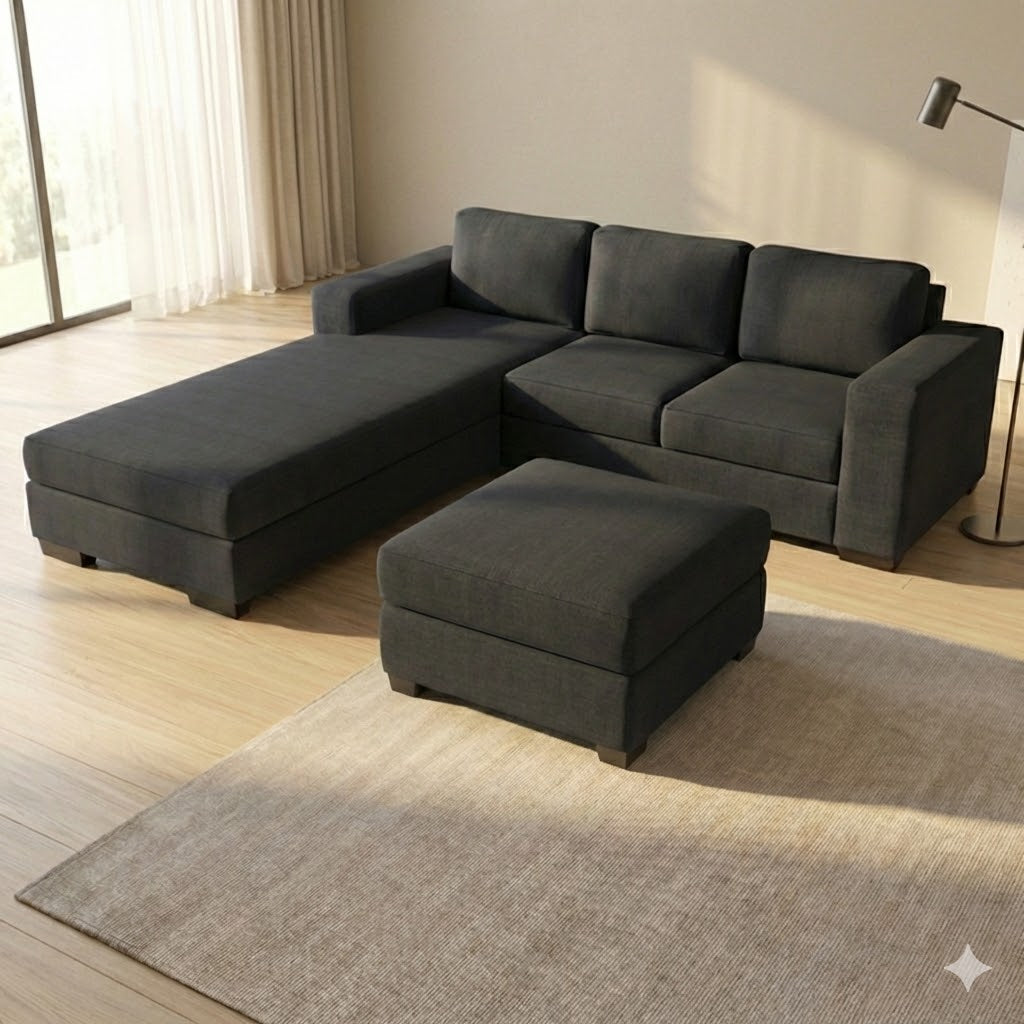 NZ Made Trendi 3 Seater with Chaise Corner Sofa