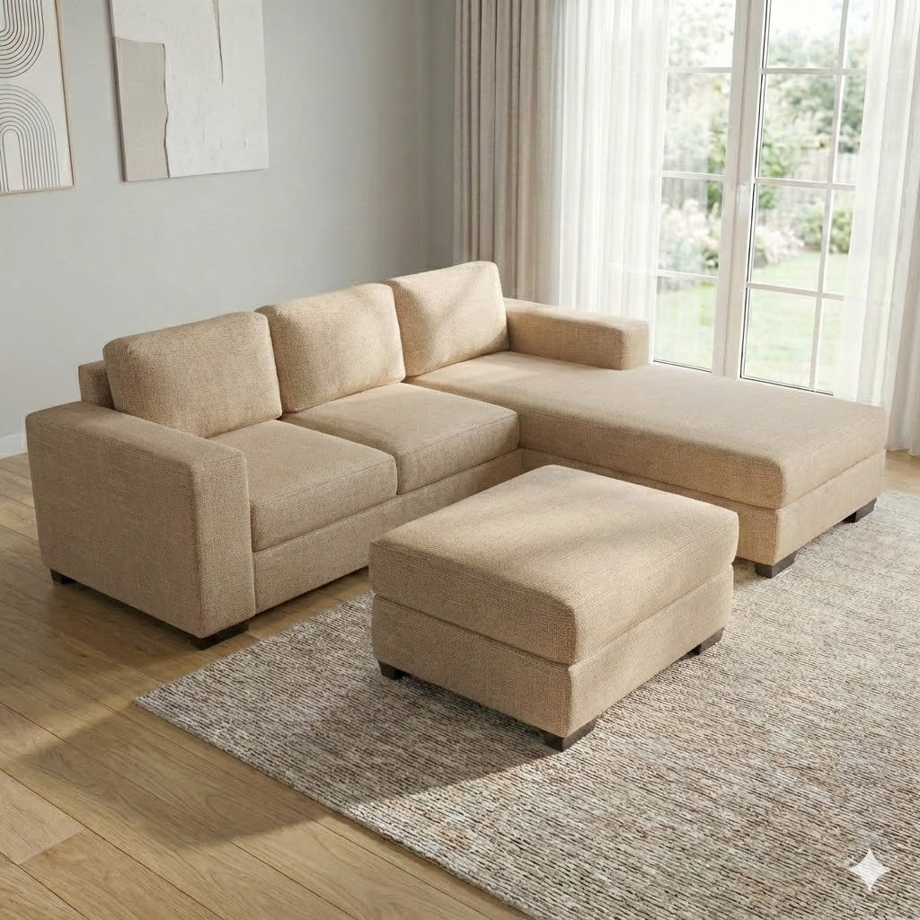 NZ Made Trendi 3 Seater with Chaise Corner Sofa