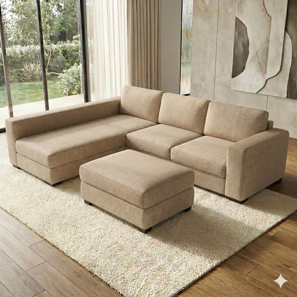 NZ Made Trendi Long-Arm with Chaise Corner Sofa