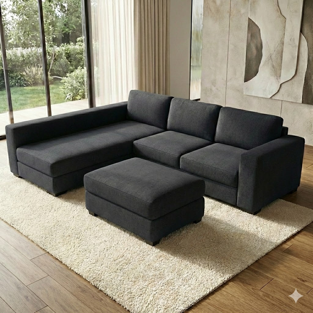 NZ Made Trendi Long-Arm with Chaise Corner Sofa