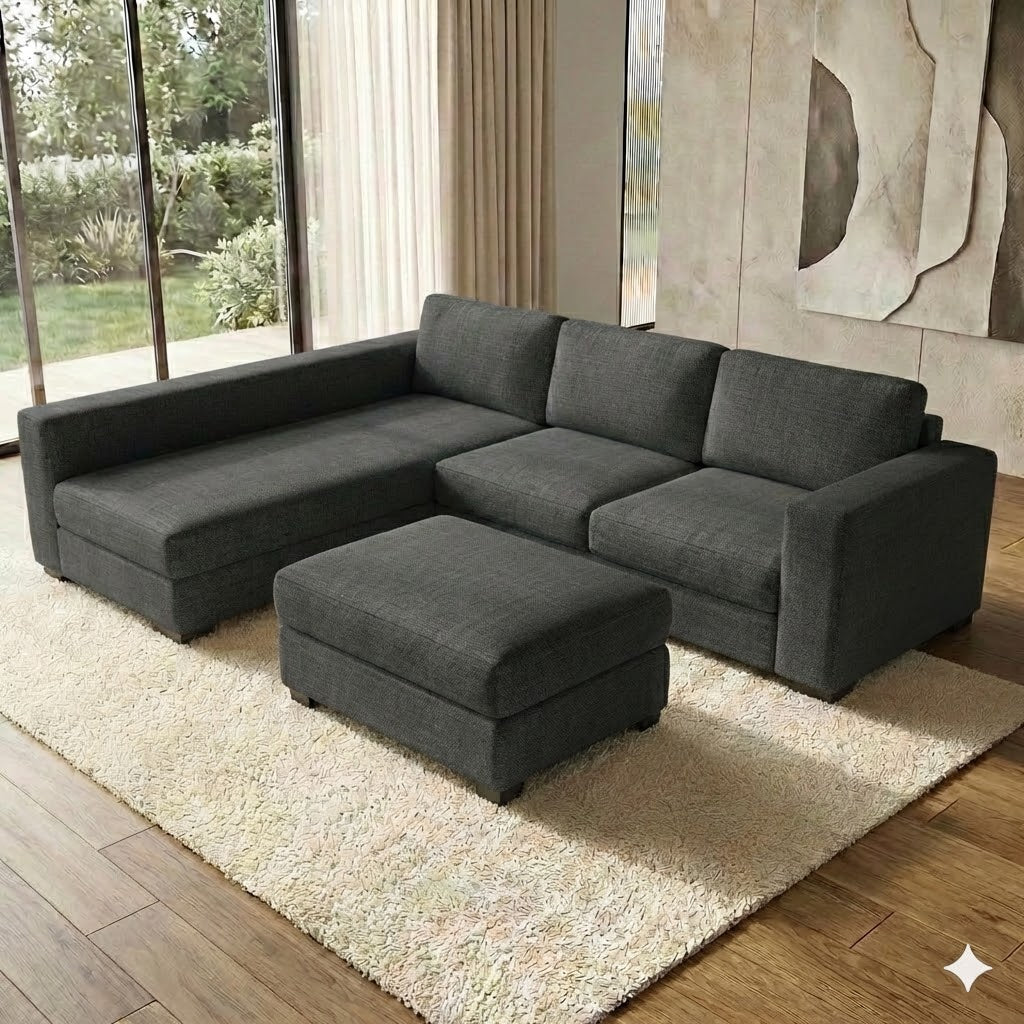 NZ Made Trendi Long-Arm with Chaise Corner Sofa