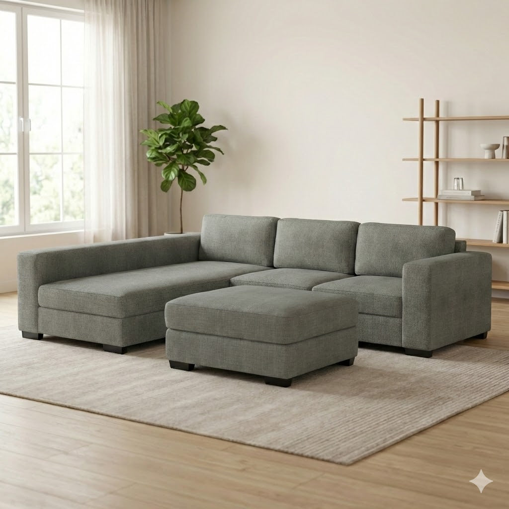 NZ Made Trendi Long-Arm with Chaise Corner Sofa