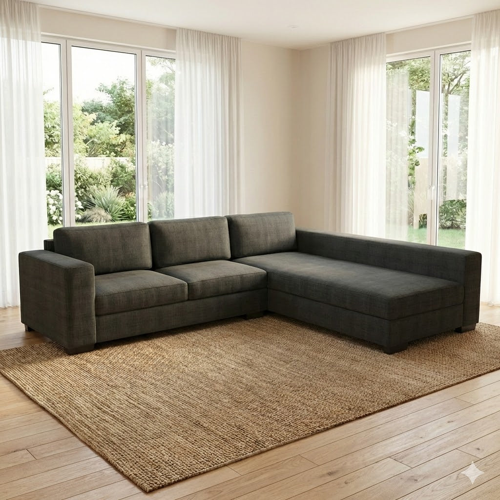 NZ Made Trendi Long-Arm with Chaise Corner Sofa