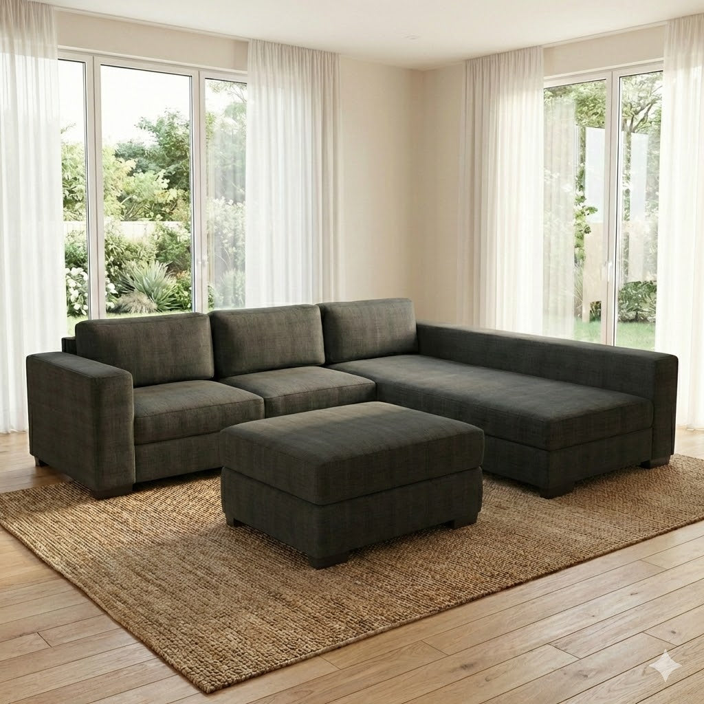 NZ Made Trendi Long-Arm with Chaise Corner Sofa