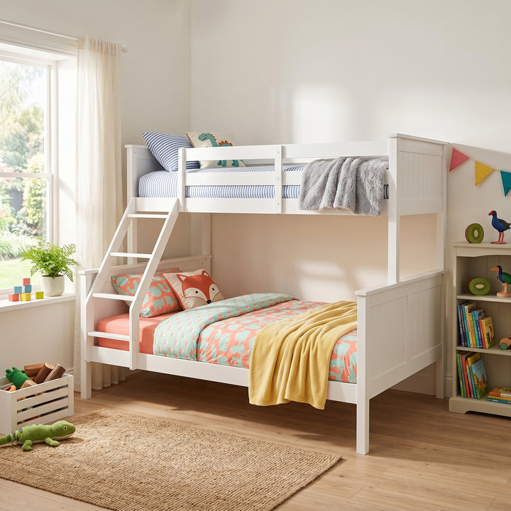 Unity Bunk (S+D) White | Furniture World NZ