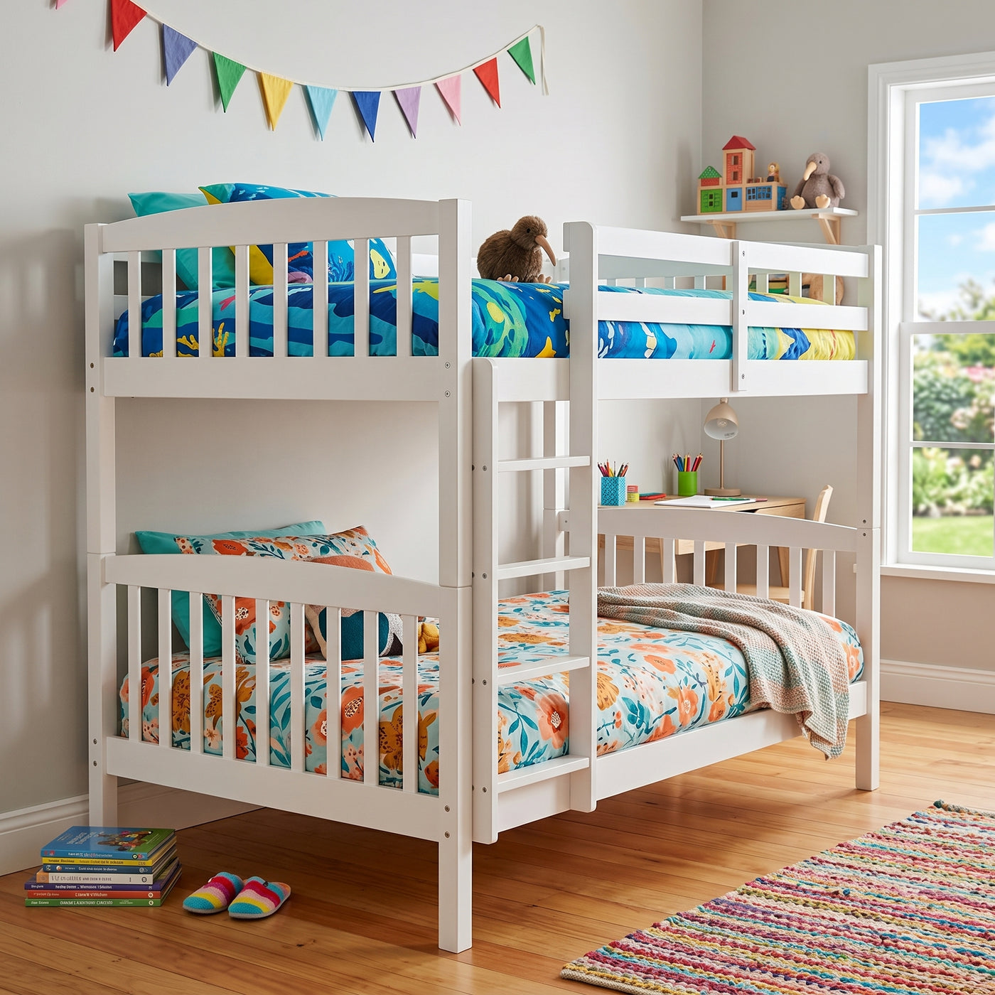 Unity Bunk (S+S) White | Furniture World NZ