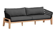 Nexus Outdoor 4 Seater Sofa With Cover - Black + Charcoal - Side View | Furniture World NZ