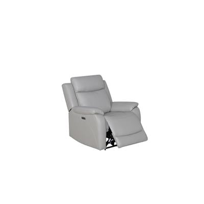 Brio Electric Recliner With USB Port – Light Grey - Side View | Furniture World NZ