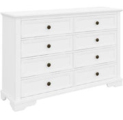 Sienna 8 Drawer Dresser - White