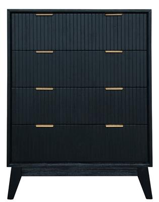 Reno Tallboy Storage Unit 4 Drawers - Side View | Furniture World NZ