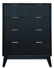 Reno Tallboy Storage Unit 4 Drawers - Side View | Furniture World NZ