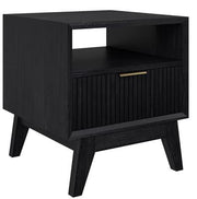 Reno Single Drw Bedside Table - Side View | Furniture World NZ