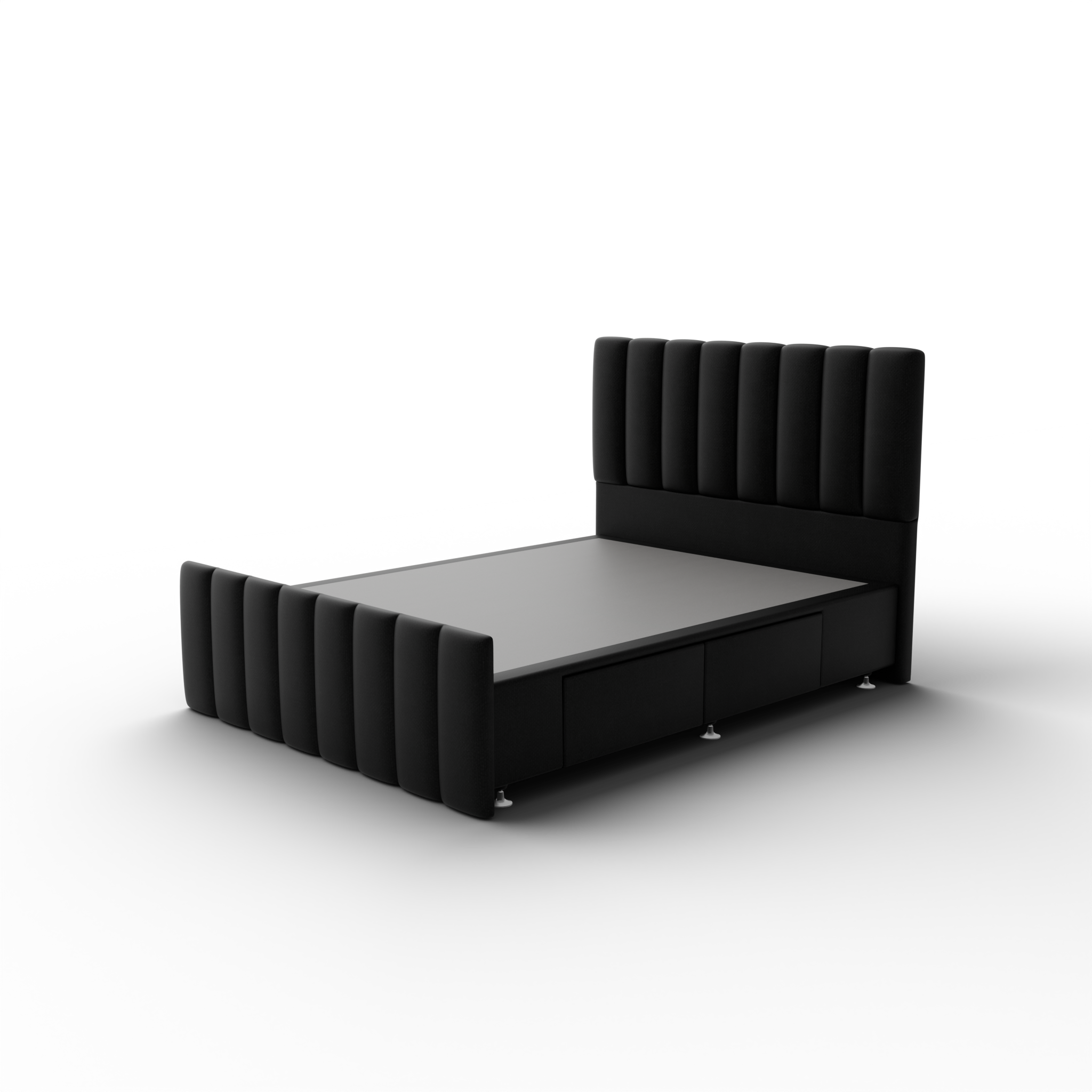 NZ Made Wave Bed Frame With Drawers