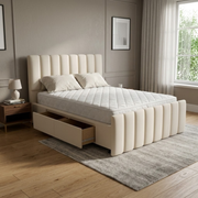 NZ Made Wave Bed Frame With Drawers
