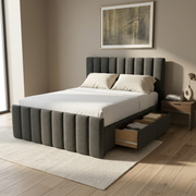 NZ Made Wave Bed Frame With Drawers