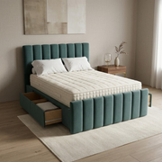 NZ Made Wave Bed Frame With Drawers