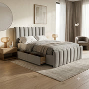 NZ Made Wave Bed Frame With Drawers