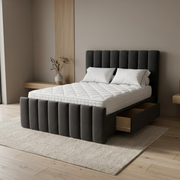 NZ Made Wave Bed Frame With Drawers
