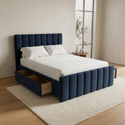 NZ Made Wave Bed Frame With Drawers
