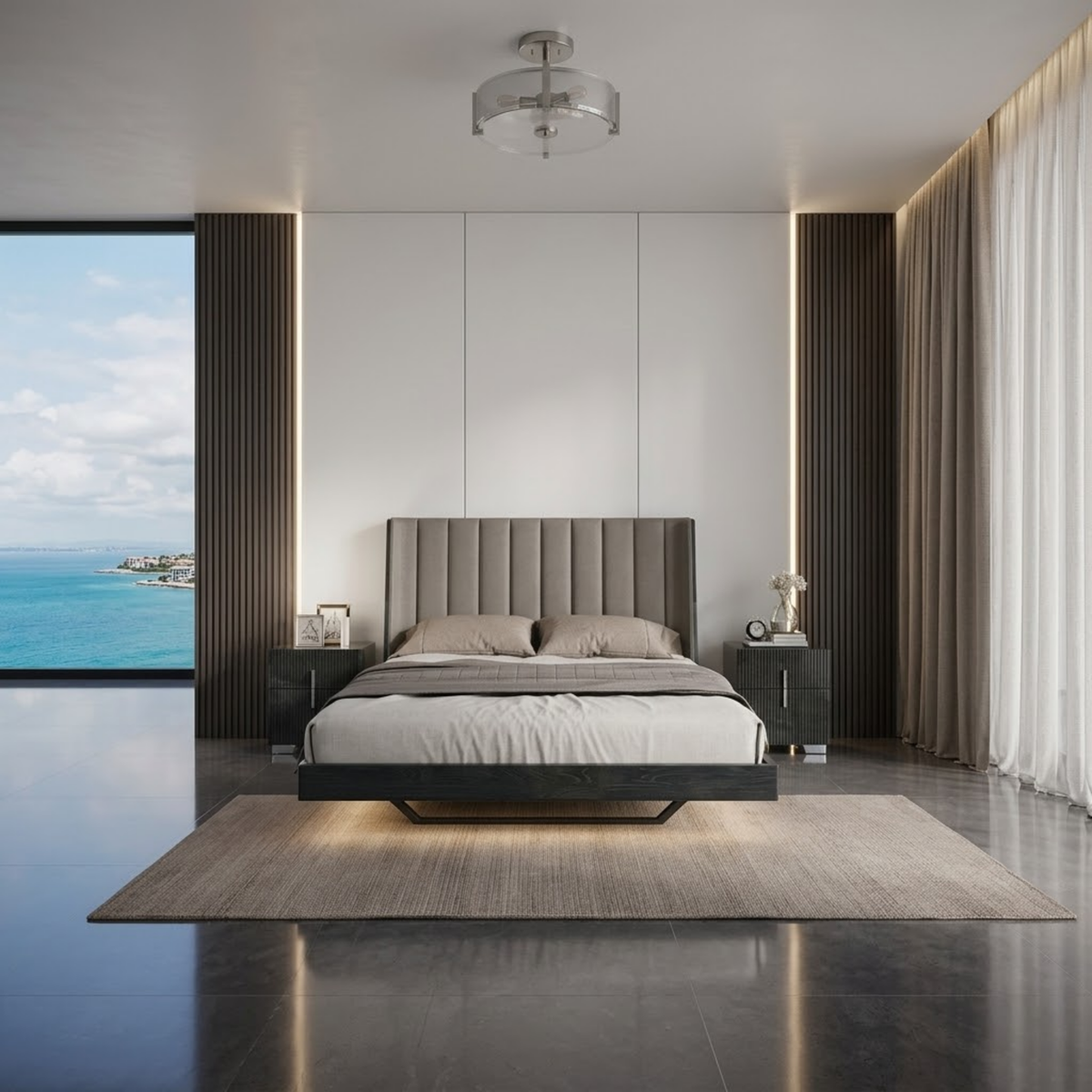 Westhaven Queen Grey Walnut Bed Frame