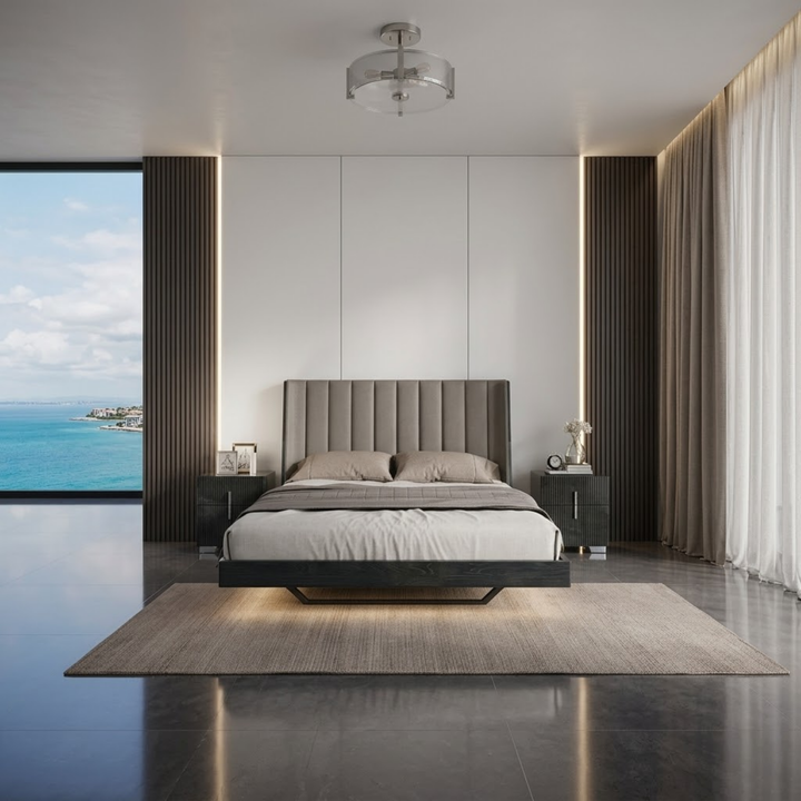 Westhaven Queen Grey Walnut Bed Frame