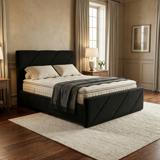 NZ Made Zest Bed Frame With Drawers