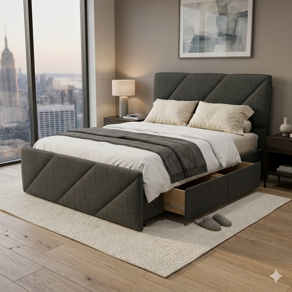 NZ Made Zest Bed Frame With Drawers